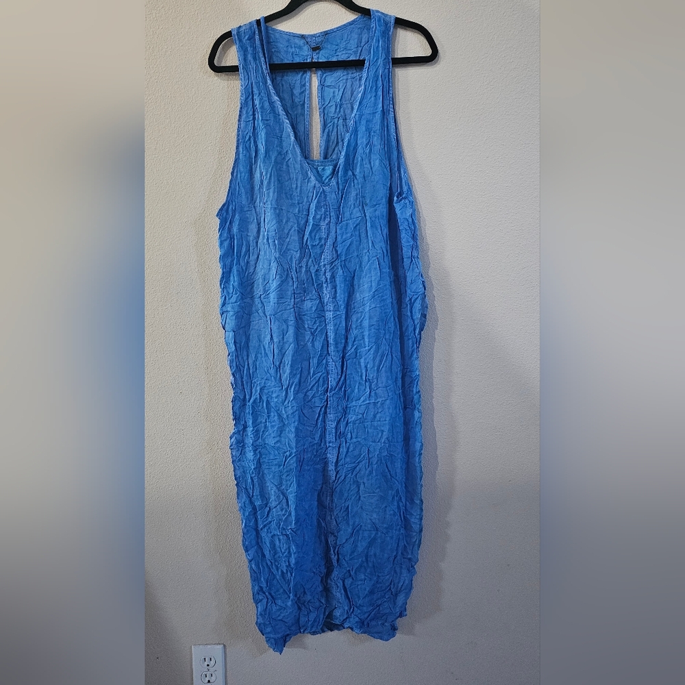 Blue Sleeveless 2 In 1 Beach Dress